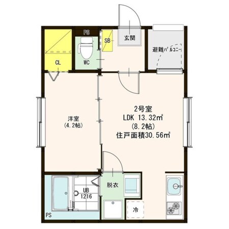 六番町駅 徒歩7分 2階の物件間取画像